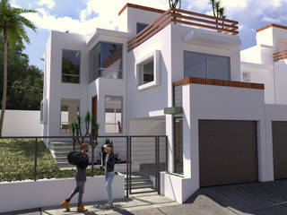 Conjunto Residencial Olivos, Tj. Baja Cal. Mexico, URBAO Arquitectos URBAO Arquitectos Casas multifamiliares Concreto