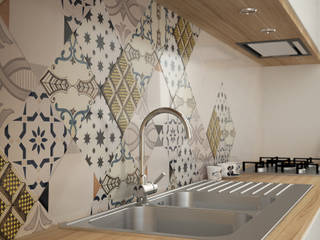 Patchwork: Design colorato che porta gioia, CERAMICHE MUSA CERAMICHE MUSA Modern kitchen