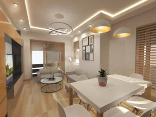 Antalya ev projesi, Kreatif çizgi Kreatif çizgi Modern Oturma Odası