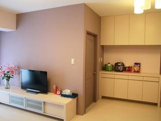 台中市北屯區住宅輕裝修設計, 勻境設計 Unispace Designs 勻境設計 Unispace Designs Minimalist walls & floors Purple/Violet