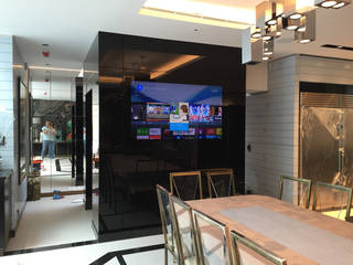 65-inch-lift-shaft-bespoke-mirror-tv, PictureFrame.TV PictureFrame.TV Rumah: Ide desain interior, inspirasi & gambar