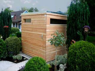 Nowoczesny domek ogrodowy, Geisser Sp z o.o. Geisser Sp z o.o. Jardines modernos Madera Acabado en madera