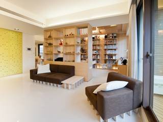 簡約北歐風格的景美張宅, 直方設計有限公司 直方設計有限公司 Living room Wood effect
