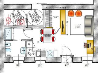 monolocale per studenti, Architetto Alberto Colella Architetto Alberto Colella غرفة السفرة