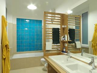 Due bagni, Daniele Arcomano Daniele Arcomano Ванная комната в стиле модерн Керамика
