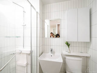 차분한 무드의 오피스텔 인테리어, 디자인 아버 디자인 아버 Modern Bathroom