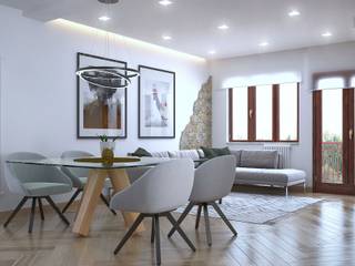 Zone giorno - Design & Render, Santoro Design Render Santoro Design Render Modern living room