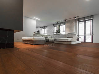 Wnętrze domu w stylu nowoczesnym, Roble Roble أرضيات خشب Wood effect