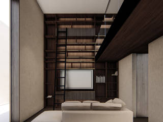 Remodelación y diseño mobiliario (Colaboración en TWA México), doblev.arq doblev.arq ห้องนั่งเล่น