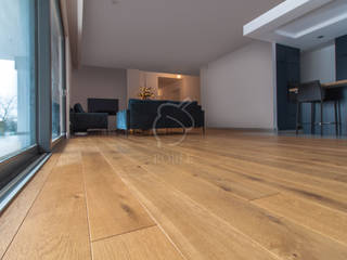 Salon w stylu nowoczesnym, Roble Roble Floors Wood Wood effect