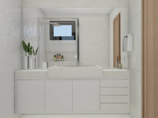 JL - Banheiro Casal, Tric Studio Arquitetura Tric Studio Arquitetura Salle de bain moderne
