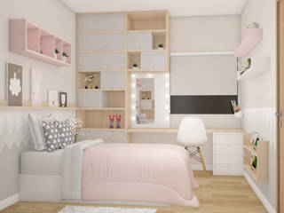 JL - Quarto menina, Tric Studio Arquitetura Tric Studio Arquitetura Girls Bedroom