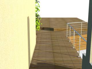 Extension terrasse, Quantum Design Quantum Design Balcone, Veranda & Terrazza in stile moderno