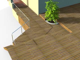 Extension terrasse, Quantum Design Quantum Design Balcone, Veranda & Terrazza in stile moderno