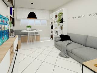 Projeto Online - Sala de Estar Minimalista , La Decora La Decora Minimalistische Wohnzimmer