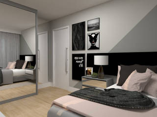 Projeto Online - Quarto Teen Moderno, La Decora La Decora Modern style bedroom