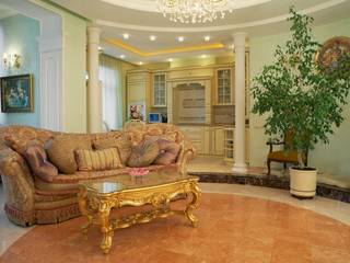 Квартира в Москве в Шмитовском пр. в классическом стиле. Для семьи из 3-х чел., DAA DAA Salones clásicos