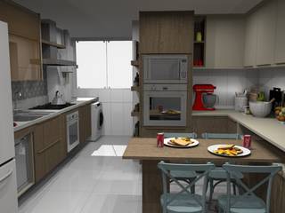 Cozinha, Ana Adriano Design de Interiores Ana Adriano Design de Interiores Kitchen units MDF Wood effect