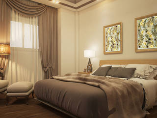 Elegant Hotel Room, IPixilia IPixilia 모던스타일 침실