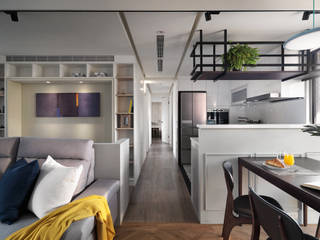 比鄰5之2, 創喜設計 創喜設計 Scandinavian style living room Wood White