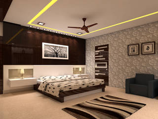 Residence, Bhuvith Creations Bhuvith Creations Спальня в стиле модерн