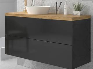 Muebles en combinación de blanco y madera para tu baño en Barcelona, TheBathPoint TheBathPoint Ванная комната в стиле модерн Дерево Эффект древесины