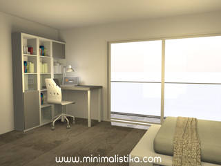 Dormitorio Juveniles e Infantiles, Minimalistika.com Minimalistika.com Teen bedroom Chipboard White
