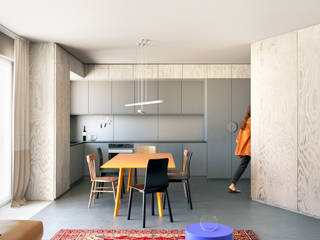 Mieszkanie w Warszawie, OBIEKT OBIEKT Built-in kitchens Plywood