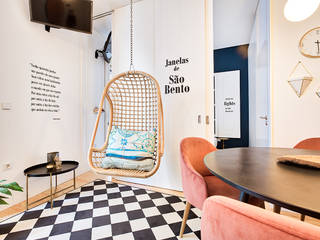 Janelas de S. Bento, Porto - SHI Studio Interior Design, ShiStudio Interior Design ShiStudio Interior Design Scandinavian style living room
