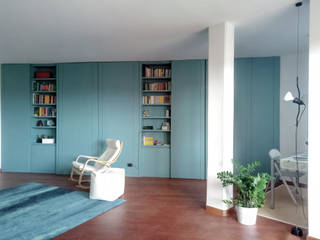Casa a49, Caleidoscopio Architettura Caleidoscopio Architettura Scandinavian style living room Wood Wood effect