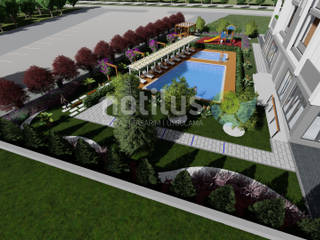 Konut Projesi Mersin, Notılus Landscape Desıgn Ltd. Notılus Landscape Desıgn Ltd. Jardines mediterráneos