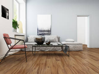 Tobac Acacia VistaParquet Project, Global Woods Global Woods Moderne woonkamers Hout Amber / Goud