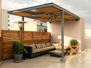 Roofgarden ML21, Boceto Arquitectos Paisajistas Boceto Arquitectos Paisajistas Modern balcony, veranda & terrace