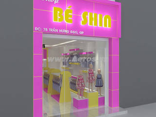 Thiet ke shop thoi trang tre em Be Shin - Quan 9, xuongmocso1 xuongmocso1 Espacios comerciales