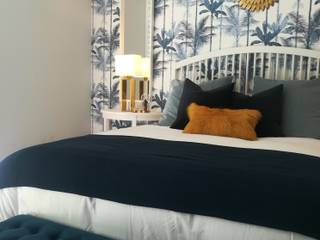 Suite Azul, Gonçalo Chen Interiores Gonçalo Chen Interiores Tropical style bedroom