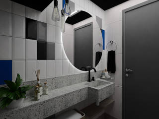 Lavabo para escritório., B+ Arquitetura, Obras e Reformas B+ Arquitetura, Obras e Reformas Industrial style bathroom