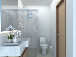 Banheiro com Box de Canto, B+ Arquitetura, Obras e Reformas B+ Arquitetura, Obras e Reformas Classic style bathroom