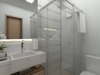 Banheiro com Box de Canto, B+ Arquitetura, Obras e Reformas B+ Arquitetura, Obras e Reformas Banheiros clássicos