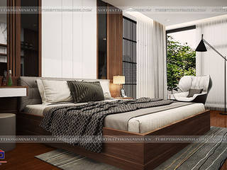 Thi công thiết kế nội thất phòng khách và phòng ngủ gỗ công nghiệp An Cường nhà anh Phương ở Thanh Hóa, Nội thất Hpro Nội thất Hpro غرفة نوم