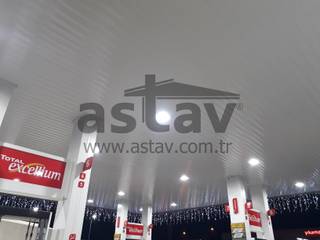 Astav® Linear Strip Ceiling System for Petrol Stations, Astav Metal Asma Tavan Astav Metal Asma Tavan 商业空间 鋁箔/鋅
