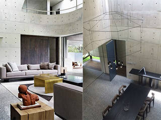 Articulated Concrete House, PWM Architects PWM Architects Modern Oturma Odası