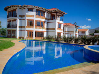 Condominio San Lorenzo Sachica Boyaca, cesar sierra daza Arquitecto cesar sierra daza Arquitecto Multi-Family house Ceramic