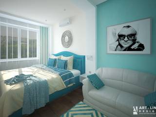 Двухкомнатная квартира в современном стиле, Art-line Design Art-line Design Scandinavian style bedroom