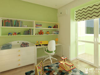 Двухкомнатная квартира в стиле легкая классика, Art-line Design Art-line Design Спальни для мальчиков