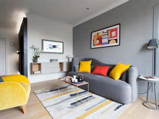 Living room John Wilson Design Moderne Wohnzimmer Grau greyroom,contemporary,modern