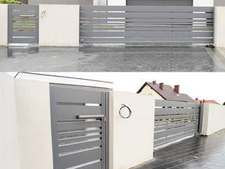 Brama nowoczesna z aluminium - Taurus, TORA bramy i ogrodzenia TORA bramy i ogrodzenia