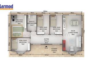 Karmod 97 m² Modulhaus, KARMOD PREFABRICATED TECHNOLOGIES KARMOD PREFABRICATED TECHNOLOGIES