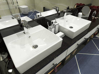Sarıyer Çatı Katı - Banyo, İndeko İç Mimari ve Tasarım İndeko İç Mimari ve Tasarım Modern style bathrooms