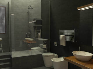 One bedroom flat concept, Hexa Design Milano Hexa Design Milano Salle de bain moderne