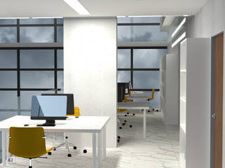 Office design for an architecture studio, Hexa Design Milano Hexa Design Milano Espaces commerciaux Marbre